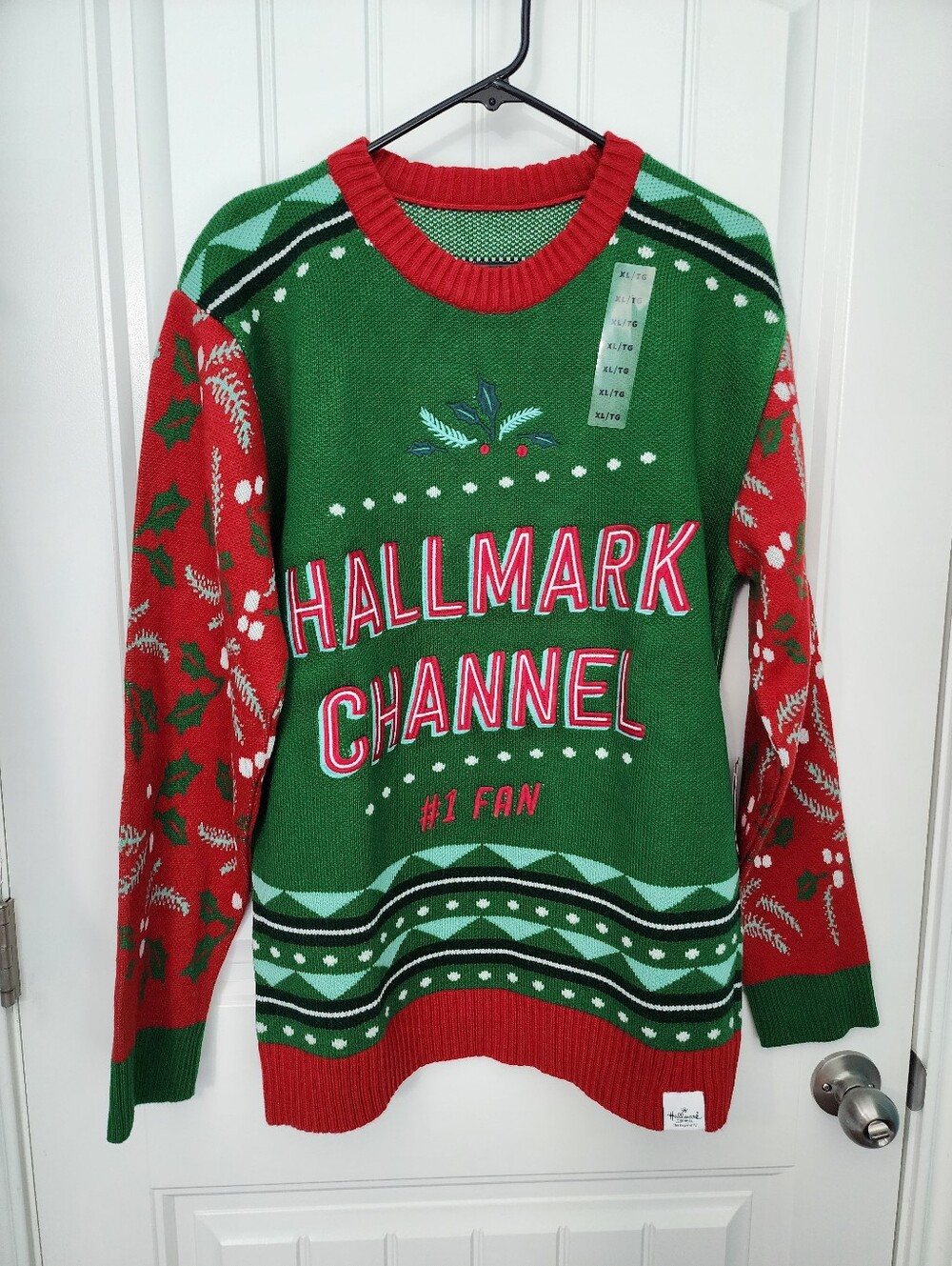 NEW! Hallmark Channel #1 Fan Unisex Christmas Sweater, Size XL